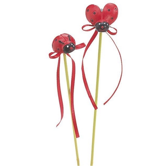 Resin Ladybug Picks (Set of 4) - Picture 1 of 2